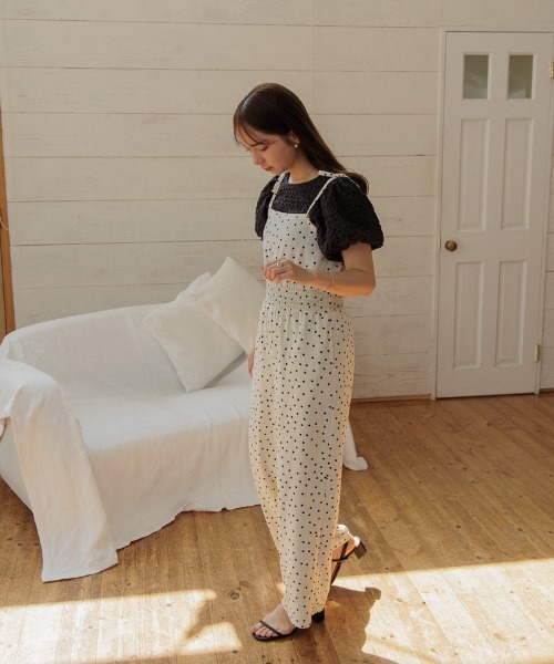 flower(フラワー)の「ウェービーパフトップ(Tシャツ/カットソー・レディース・ブラック/アイボリー・FREE)」の19枚目の写真