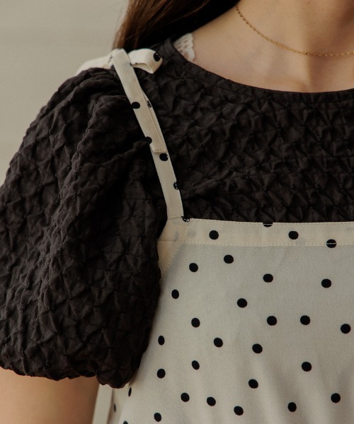 flower(フラワー)の「ウェービーパフトップ(Tシャツ/カットソー・レディース・ブラック/アイボリー・FREE)」の21枚目の写真