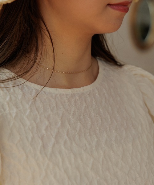 flower(フラワー)の「ウェービーパフトップ(Tシャツ/カットソー・レディース・ブラック/アイボリー・FREE)」の11枚目の写真