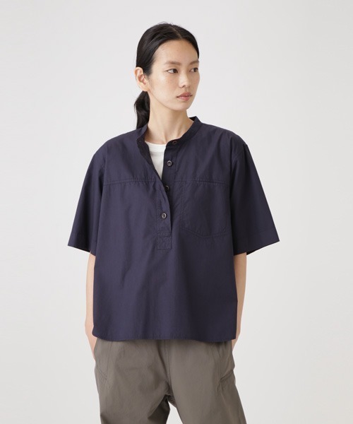シャツ　ブラウス　MHL. GARMENT DYE COTTON POPLIN GARMENT DYE COTTON SHIRTING（シャツ⁄ブラウス）｜MHL