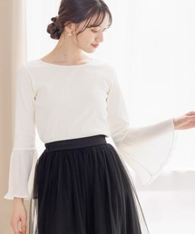 mysty woman | プリーツベルスリーブプルオーバー 966550(Tシャツ/カットソー)