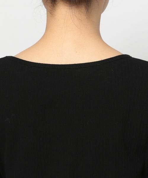 mysty woman（ミスティウーマン）の「プリーツベルスリーブプルオーバー 966550（Tシャツ/カットソー・レディース・オフホワイト/ブラック・FREE）」の8枚目の写真