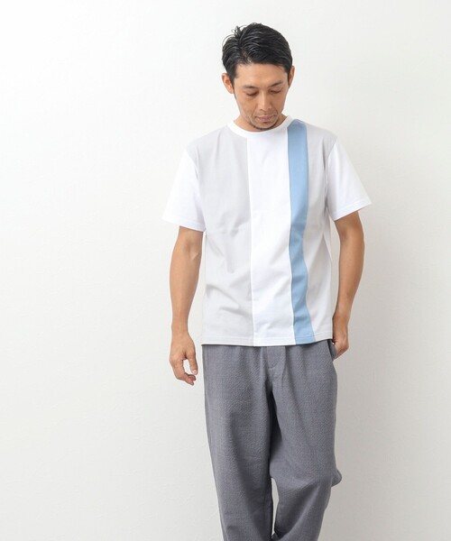 NOLLEY'S goodman(ノーリーズグッドマン)の「カラー切り替えTシャツ(Tシャツ/カットソー・メンズ・グレー系その他/ホワイト系その他/ブルー系その他・M/XL/S/L)」の12枚目の写真