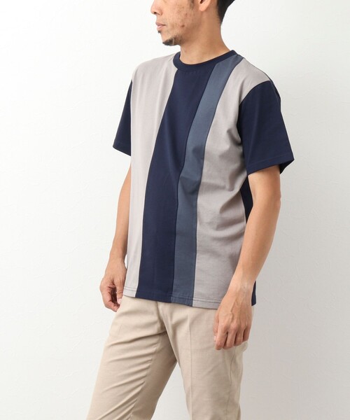 NOLLEY'S goodman(ノーリーズグッドマン)の「カラー切り替えTシャツ(Tシャツ/カットソー・メンズ・グレー系その他/ホワイト系その他/ブルー系その他・M/XL/S/L)」の13枚目の写真