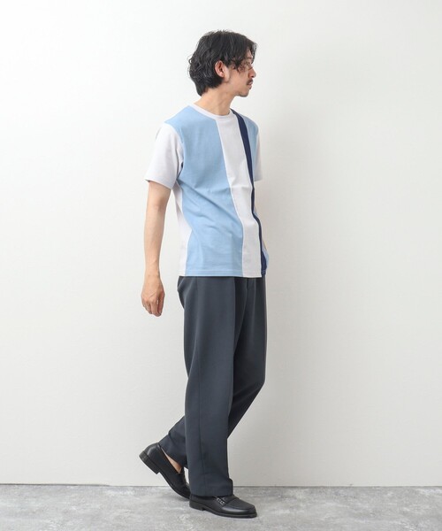 NOLLEY'S goodman(ノーリーズグッドマン)の「カラー切り替えTシャツ(Tシャツ/カットソー・メンズ・グレー系その他/ホワイト系その他/ブルー系その他・M/XL/S/L)」の6枚目の写真