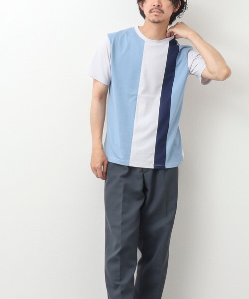 NOLLEY'S goodman(ノーリーズグッドマン)の「カラー切り替えTシャツ(Tシャツ/カットソー・メンズ・グレー系その他/ホワイト系その他/ブルー系その他・M/XL/S/L)」の10枚目の写真