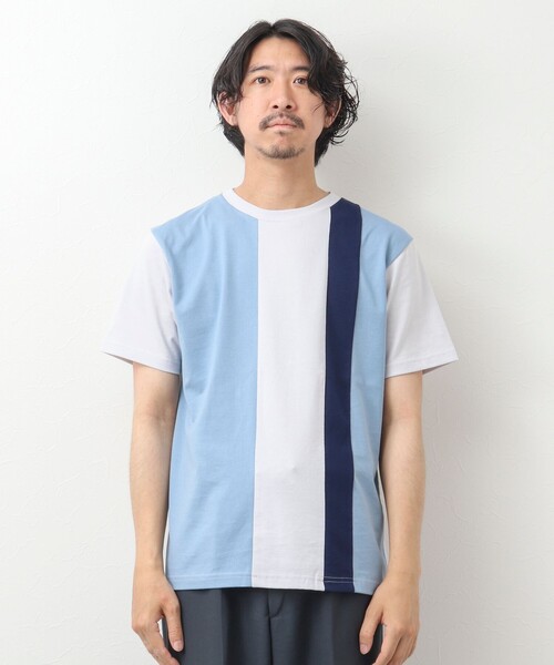 NOLLEY'S goodman(ノーリーズグッドマン)の「カラー切り替えTシャツ(Tシャツ/カットソー・メンズ・グレー系その他/ホワイト系その他/ブルー系その他・M/XL/S/L)」の15枚目の写真