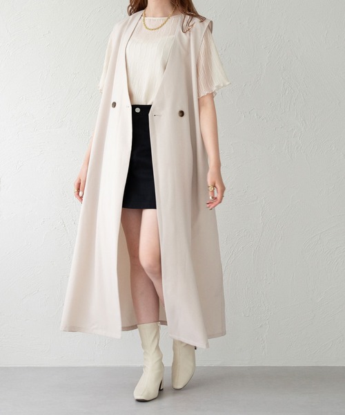 Ambre Ciel(アンブルシエル)の「2wayリネンライクロングジレ/WEB/EC限定商品(ベスト・レディース・アイボリー/ブラック・FREE)」の18枚目の写真