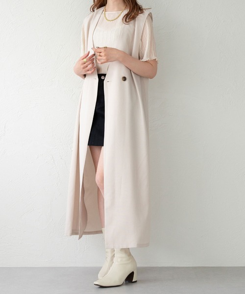 Ambre Ciel(アンブルシエル)の「2wayリネンライクロングジレ/WEB/EC限定商品(ベスト・レディース・アイボリー/ブラック・FREE)」の19枚目の写真