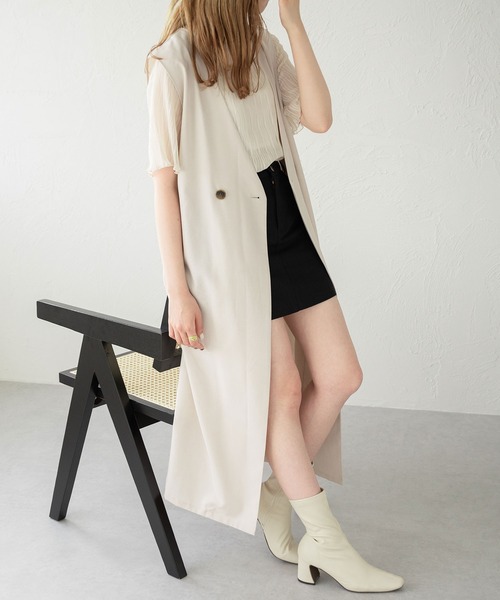 Ambre Ciel(アンブルシエル)の「2wayリネンライクロングジレ/WEB/EC限定商品(ベスト・レディース・アイボリー/ブラック・FREE)」の20枚目の写真