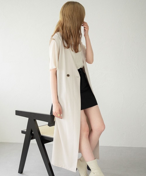 Ambre Ciel(アンブルシエル)の「2wayリネンライクロングジレ/WEB/EC限定商品(ベスト・レディース・アイボリー/ブラック・FREE)」の21枚目の写真