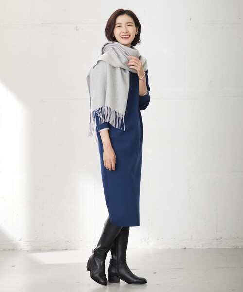 J.PRESS(ジェイプレス)の「【洗える】VIS/PE MILANO ニット ワンピース(ワンピース・レディース・ダルブルー系/ブラウン系/ブラック系・11/9)」の11枚目の写真