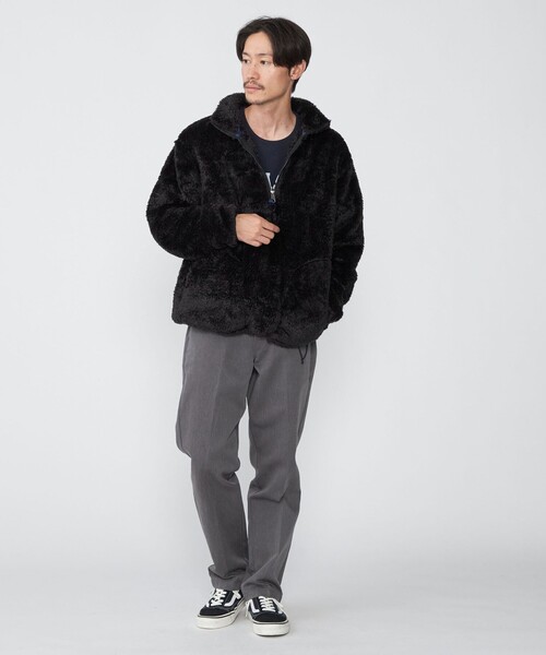 【セール】*【SHIPS別注】RUSSELL ATHLETIC: シャギーフリース ハーフジップ プルオーバー（スウェット）｜Russell Athletic（ラッセルアスレティック）