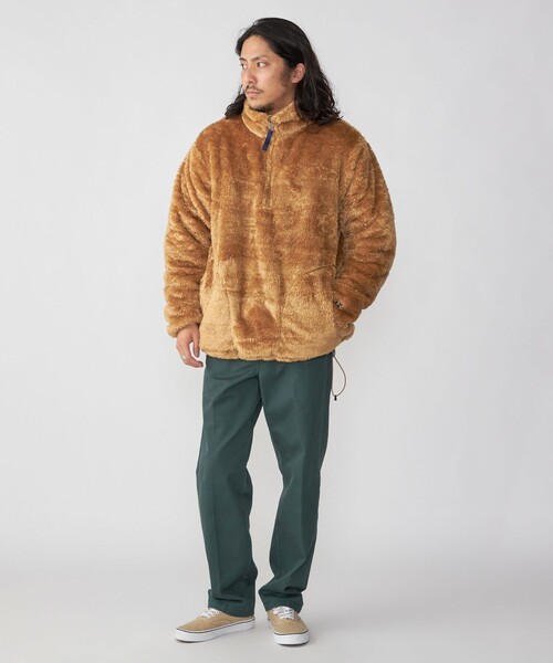 【セール】*【SHIPS別注】RUSSELL ATHLETIC: シャギーフリース ハーフジップ プルオーバー（スウェット）｜Russell Athletic（ラッセルアスレティック）