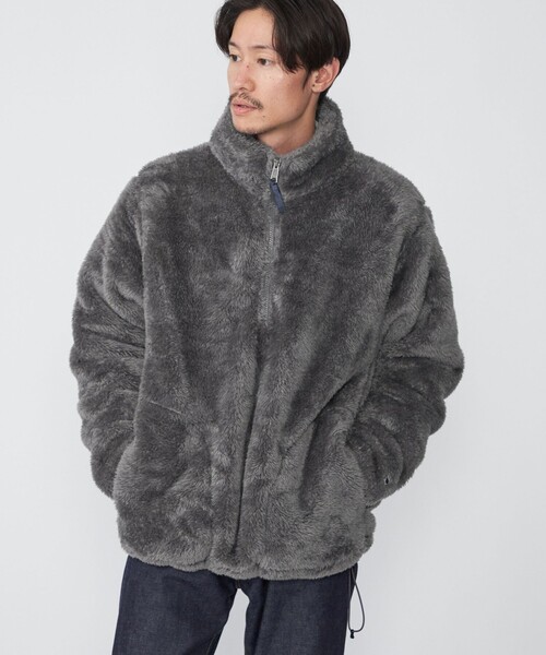 【セール】*【SHIPS別注】RUSSELL ATHLETIC: シャギーフリース ハーフジップ プルオーバー（スウェット）｜Russell Athletic（ラッセルアスレティック）