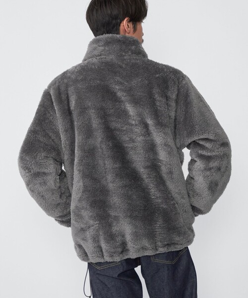 【セール】*【SHIPS別注】RUSSELL ATHLETIC: シャギーフリース ハーフジップ プルオーバー（スウェット）｜Russell Athletic（ラッセルアスレティック）