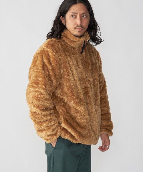 【セール】*【SHIPS別注】RUSSELL ATHLETIC: シャギーフリース ハーフジップ プルオーバー（スウェット）｜Russell Athletic（ラッセルアスレティック）