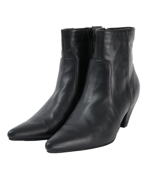 UR'S（ユアーズ）の「6.5cmヒールポインテッドトゥショートブーツ（ブーツ・レディース・アイボリー/ブラック/ブラウン・S/M/L/LL）」の5枚目の写真