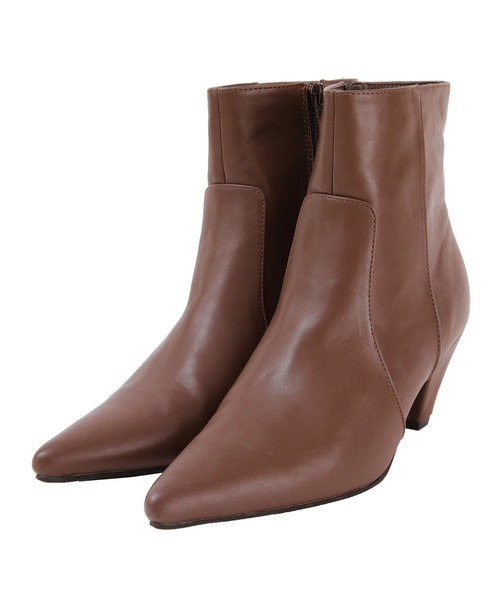 UR'S（ユアーズ）の「6.5cmヒールポインテッドトゥショートブーツ（ブーツ・レディース・アイボリー/ブラック/ブラウン・S/M/L/LL）」の6枚目の写真