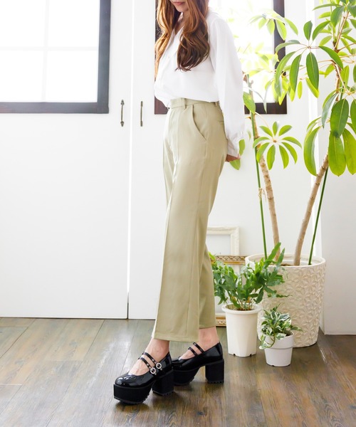 attagirl（アタガール）の「厚底ダブルストラップドレスシューズ（パンプス・レディース・ブラック/ブラック系その他/ホワイト・LL/S/M/L）」の12枚目の写真