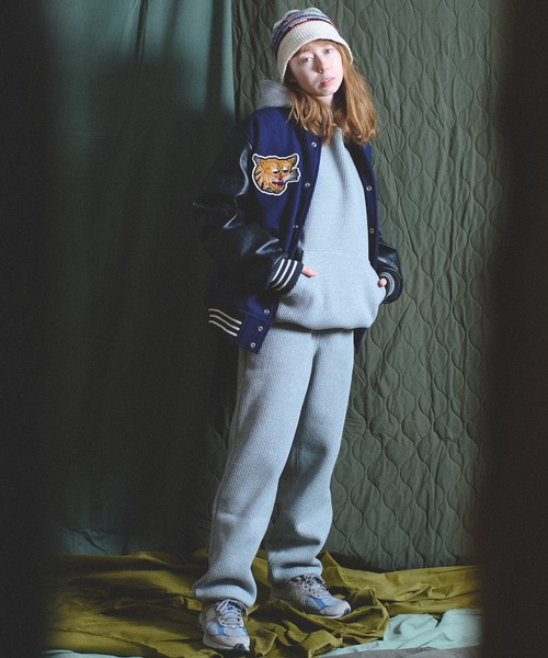 Universal Style Wear(ユニバーサルスタイルウェア)の「Universal Style Wear フトン ワッフル パーカー(パーカー・メンズ・オフホワイト/ブラック/杢グレー/ブラウン・LARGE/X-LARGE/MEDIUM)」の10枚目の写真