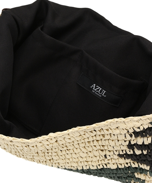 AZUL by moussy(アズールバイマウジー)の「ランダムパターンペーパーフリンジクラッチバッグ(ショルダーバッグ・レディース・カーキ/ブラック系その他・FREE)」の9枚目の写真