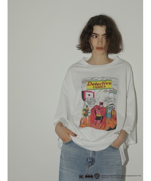 AMAIL（アマイル）の「【BATMAN】AM Loose（Tシャツ/カットソー・レディース・ホワイト/ブラック・FREE）」の13枚目の写真