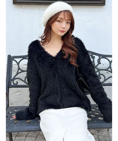 RESEXXY（リゼクシー）の「バンピーデザインベレー帽（ハンチング/ベレー帽・レディース・ホワイト/グレー/ブラック・FREE）」の5枚目の写真