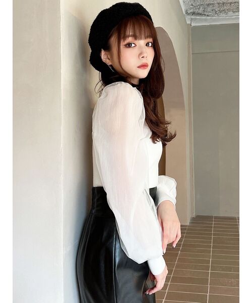 RESEXXY（リゼクシー）の「バンピーデザインベレー帽（ハンチング/ベレー帽・レディース・ホワイト/グレー/ブラック・FREE）」の14枚目の写真