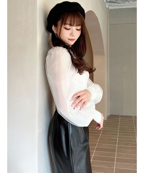 RESEXXY（リゼクシー）の「バンピーデザインベレー帽（ハンチング/ベレー帽・レディース・ホワイト/グレー/ブラック・FREE）」の15枚目の写真