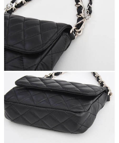 Re:EDIT（リエディ）の「[神山まりあさん着用][BAG COLLECTION]2WAYキルティングチェーンバッグ（ハンドバッグ・レディース・ベージュ/シルバー/ブラック・FREE）」の8枚目の写真