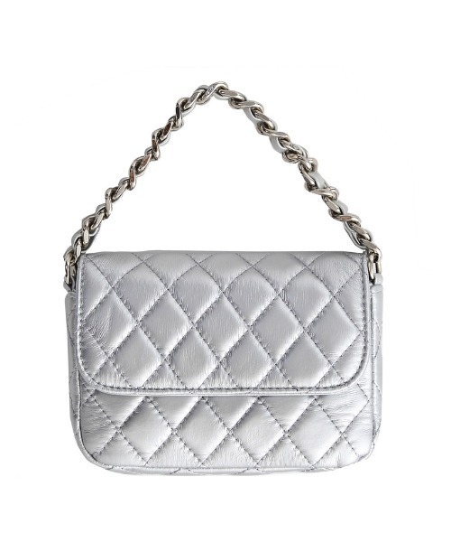 Re:EDIT（リエディ）の「[神山まりあさん着用][BAG COLLECTION]2WAYキルティングチェーンバッグ（ハンドバッグ・レディース・ベージュ/シルバー/ブラック・FREE）」の14枚目の写真