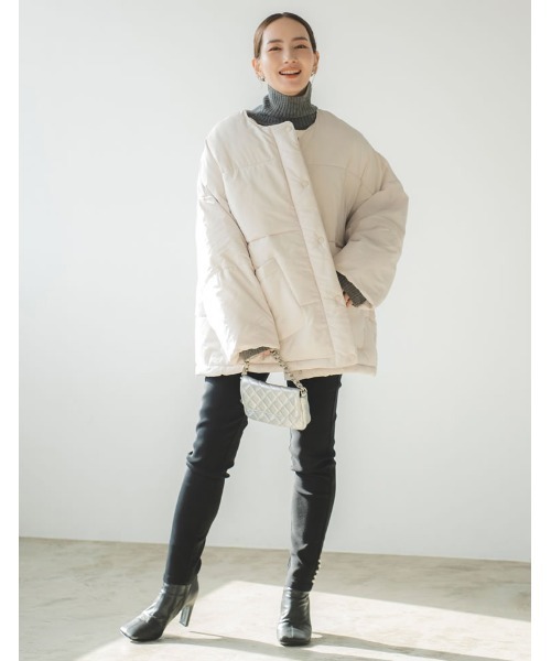 Re:EDIT（リエディ）の「[神山まりあさん着用][BAG COLLECTION]2WAYキルティングチェーンバッグ（ハンドバッグ・レディース・ベージュ/シルバー/ブラック・FREE）」の16枚目の写真
