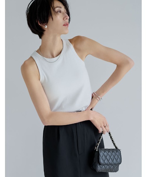 Re:EDIT（リエディ）の「[神山まりあさん着用][BAG COLLECTION]2WAYキルティングチェーンバッグ（ハンドバッグ・レディース・ベージュ/シルバー/ブラック・FREE）」の22枚目の写真
