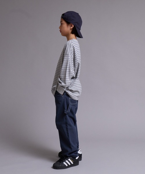 PAIRMANON STREET(ペアマノンストリート)の「ペインター ワーク パンツ【PAIRMANON STREET】(カーゴパンツ・キッズ・ブラック/ベージュ/イエロー/グレー/グリーン/ダークブルー/チャコールグレー/ブラウン/カーキ/ピンク/ブルー系その他/オフホワイト・160/90/140/110/100/120/150/130)」の19枚目の写真