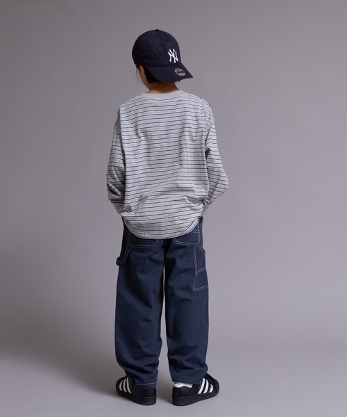 PAIRMANON STREET(ペアマノンストリート)の「ペインター ワーク パンツ【PAIRMANON STREET】(カーゴパンツ・キッズ・ブラック/ベージュ/イエロー/グレー/グリーン/ダークブルー/チャコールグレー/ブラウン/カーキ/ピンク/ブルー系その他/オフホワイト・160/90/140/110/100/120/150/130)」の18枚目の写真