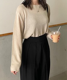 LE MORE | 【リバイバルアイテム！！】ボートネックシアーニットプルオーバー(ニット/セーター)