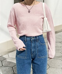 LE MORE（リモア）の「【リバイバルアイテム！！】ボートネックシアーニットプルオーバー（ニット/セーター）」