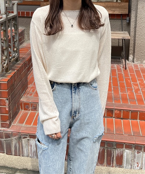 ボートネックシアーニット｜BOAT NECK SHEER KNITの通販｜regleam