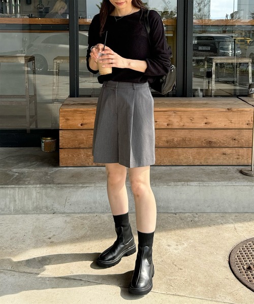 LE MORE（リモア）の「【リバイバルアイテム！！】ボートネックシアーニットプルオーバー（ニット/セーター・レディース・ベージュ/アイボリー/ピンク/ブラック・FREE）」の9枚目の写真