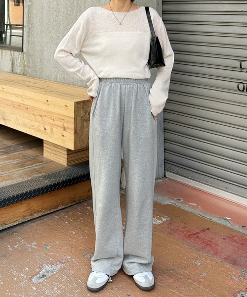 LE MORE（リモア）の「【リバイバルアイテム！！】ボートネックシアーニットプルオーバー（ニット/セーター・レディース・ベージュ/アイボリー/ピンク/ブラック・FREE）」の18枚目の写真