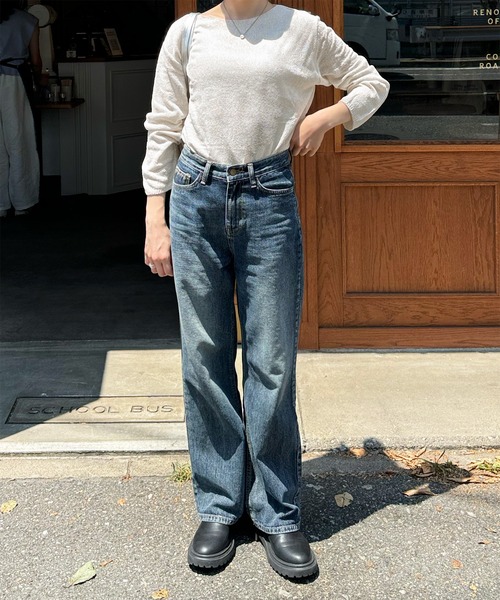 LE MORE（リモア）の「【リバイバルアイテム！！】ボートネックシアーニットプルオーバー（ニット/セーター・レディース・ベージュ/アイボリー/ピンク/ブラック・FREE）」の20枚目の写真