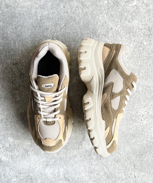 Java（ジャバ）の「《Javaジャバコラボ》レトロ配色で大人な足元を演出。CLASSIC RUN LITE（スニーカー・レディース・グレー/ブラック/ベージュ・XXXX-LARGE/XX-LARGE/XXX-LARGE/SMALL/LARGE/X-LARGE/MEDIUM）」の22枚目の写真