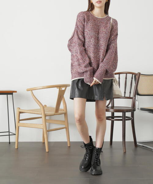 FREE'S MART（フリーズマート）の「◆合皮ミニスカート（スカート・レディース・ホワイト/ブラック・SMALL/MEDIUM）」の7枚目の写真