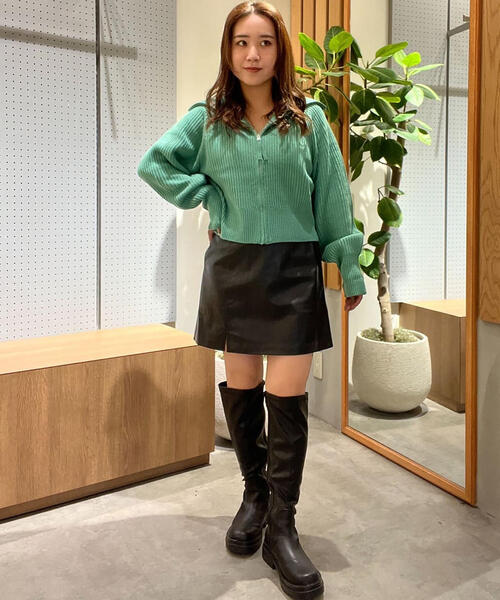 FREE'S MART（フリーズマート）の「◆合皮ミニスカート（スカート・レディース・ホワイト/ブラック・SMALL/MEDIUM）」の10枚目の写真