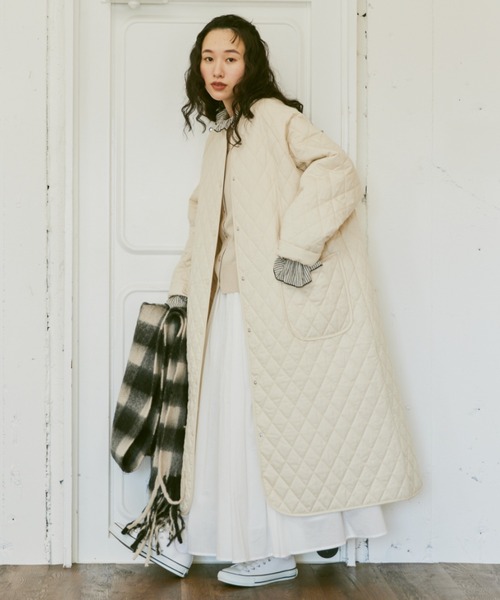 Libra Cue（リブラ キュー）の「モヘアタッチチェックストール（マフラー・レディース・マルチ/ブラック・FREE）」の8枚目の写真