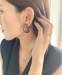 ボリューム メタルフープピアス