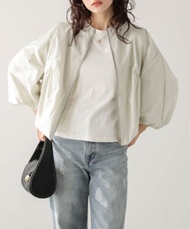 AMELY（エミリー）の「ノーカラーギャザーブルゾン（ブルゾン）」