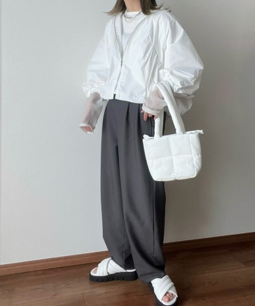 AMELY（エミリー）の「ノーカラーギャザーブルゾン（ブルゾン）」 - WEAR