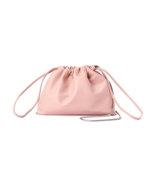 N.（N. Natural Beauty Basic）（エヌエヌナチュラルビューティーベーシック）の「◆巾着ショルダーバッグ（ビジネスバッグ・レディース・シルバー/ピンク/ブラック・ﾌﾘ-）」の10枚目の写真